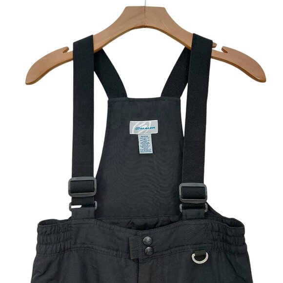 Slalom Ski Snow Bibs Overalls Youth 12 Medium Black Unisex Insulated Outdoor - Picture 3 of 11